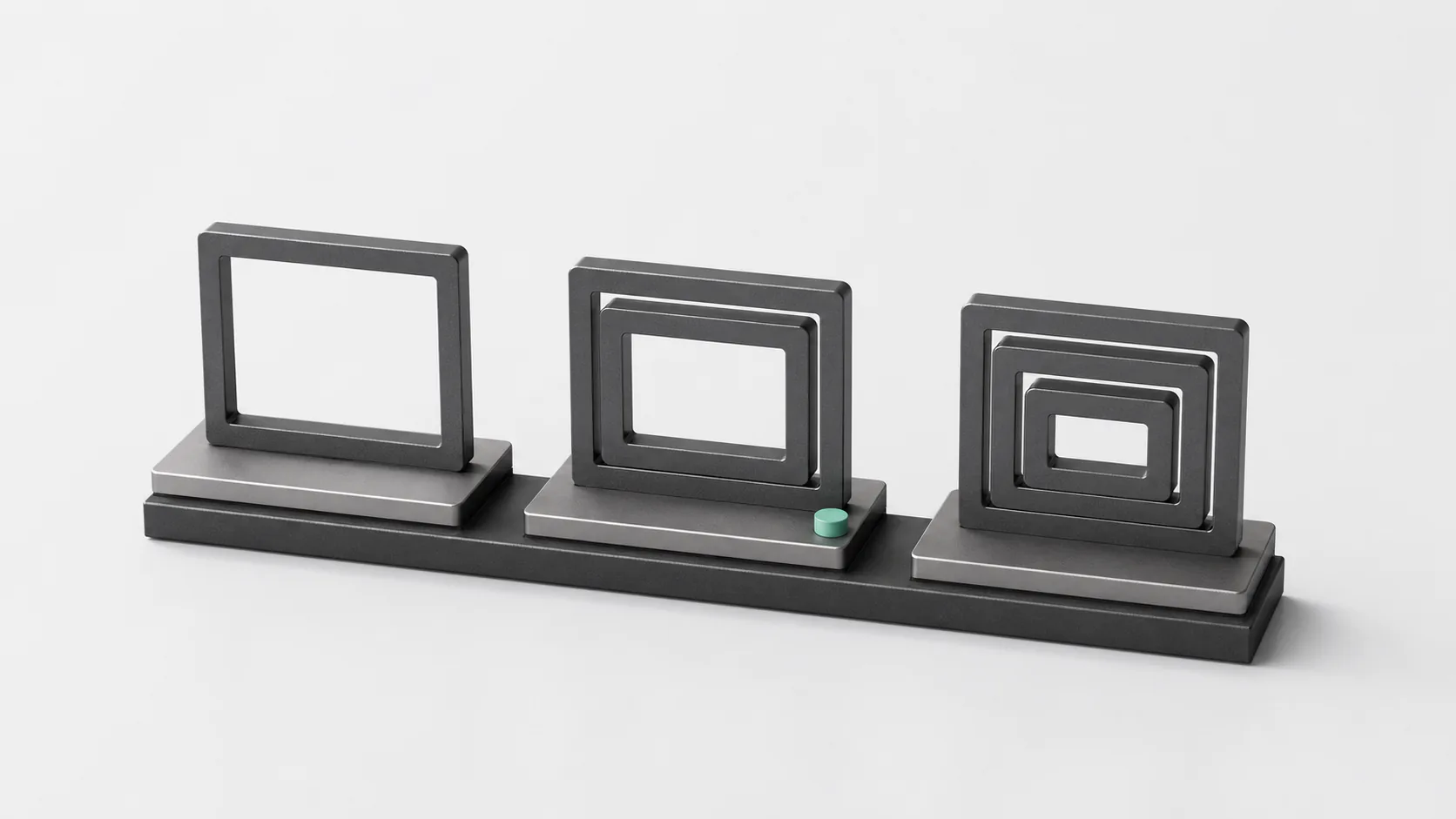 Three range plates arranged as a clear step-by-step learning sequence