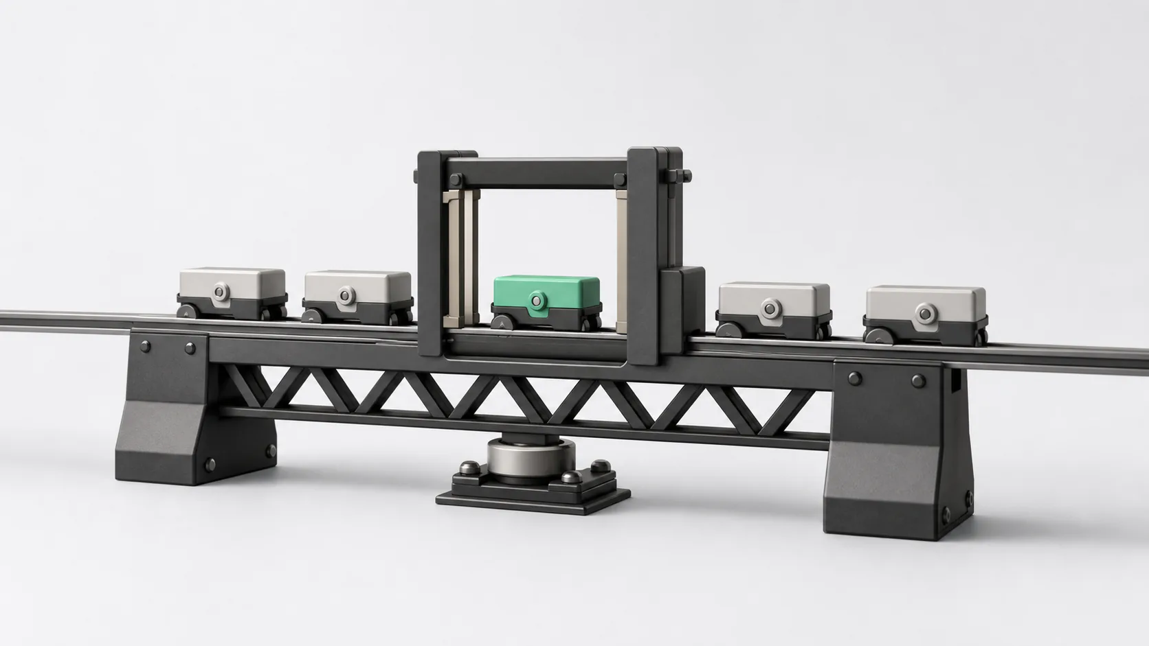A supported rail carrying market state through a bounded gate