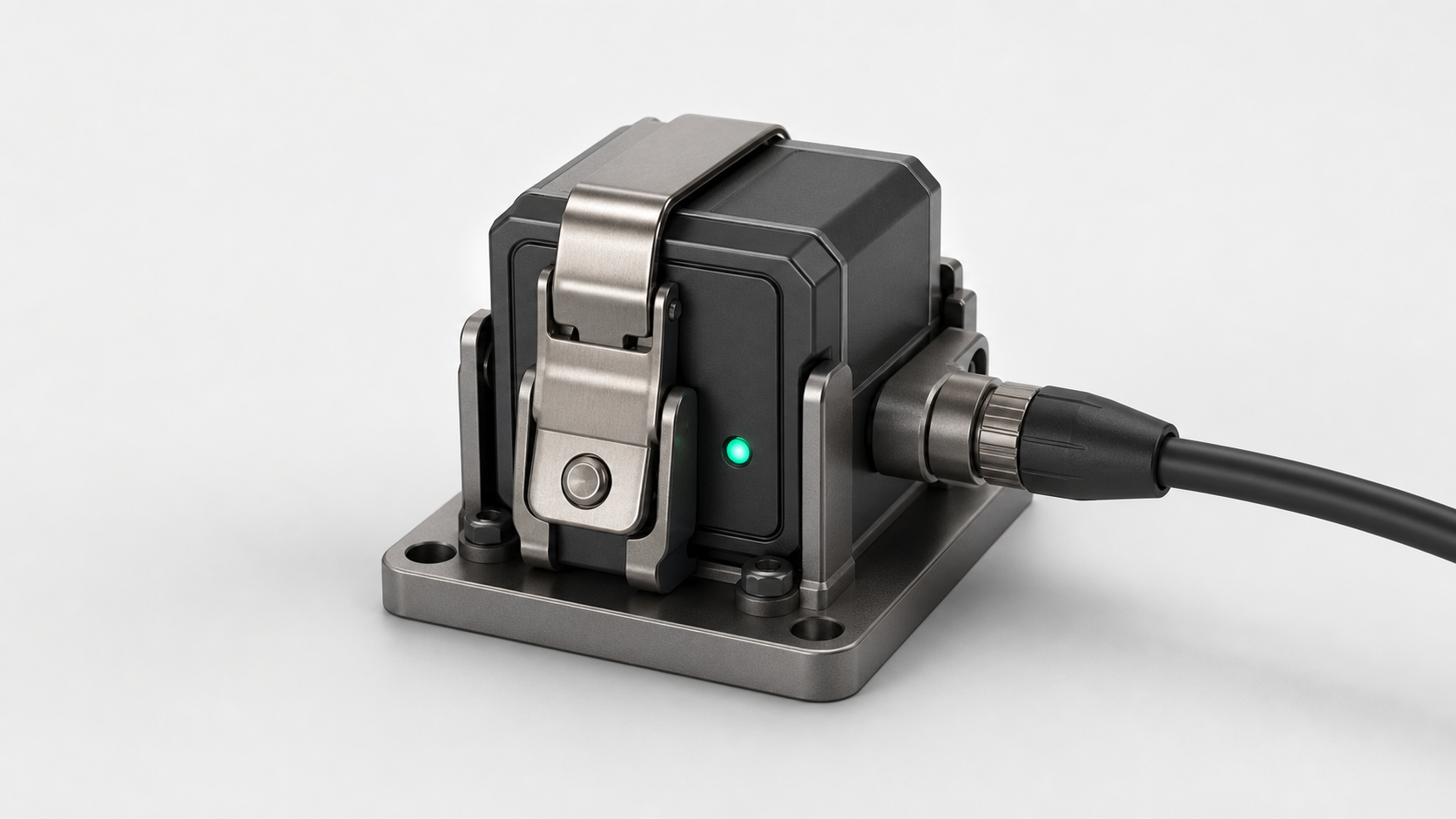 A compact terminal module secured by a local safety latch
