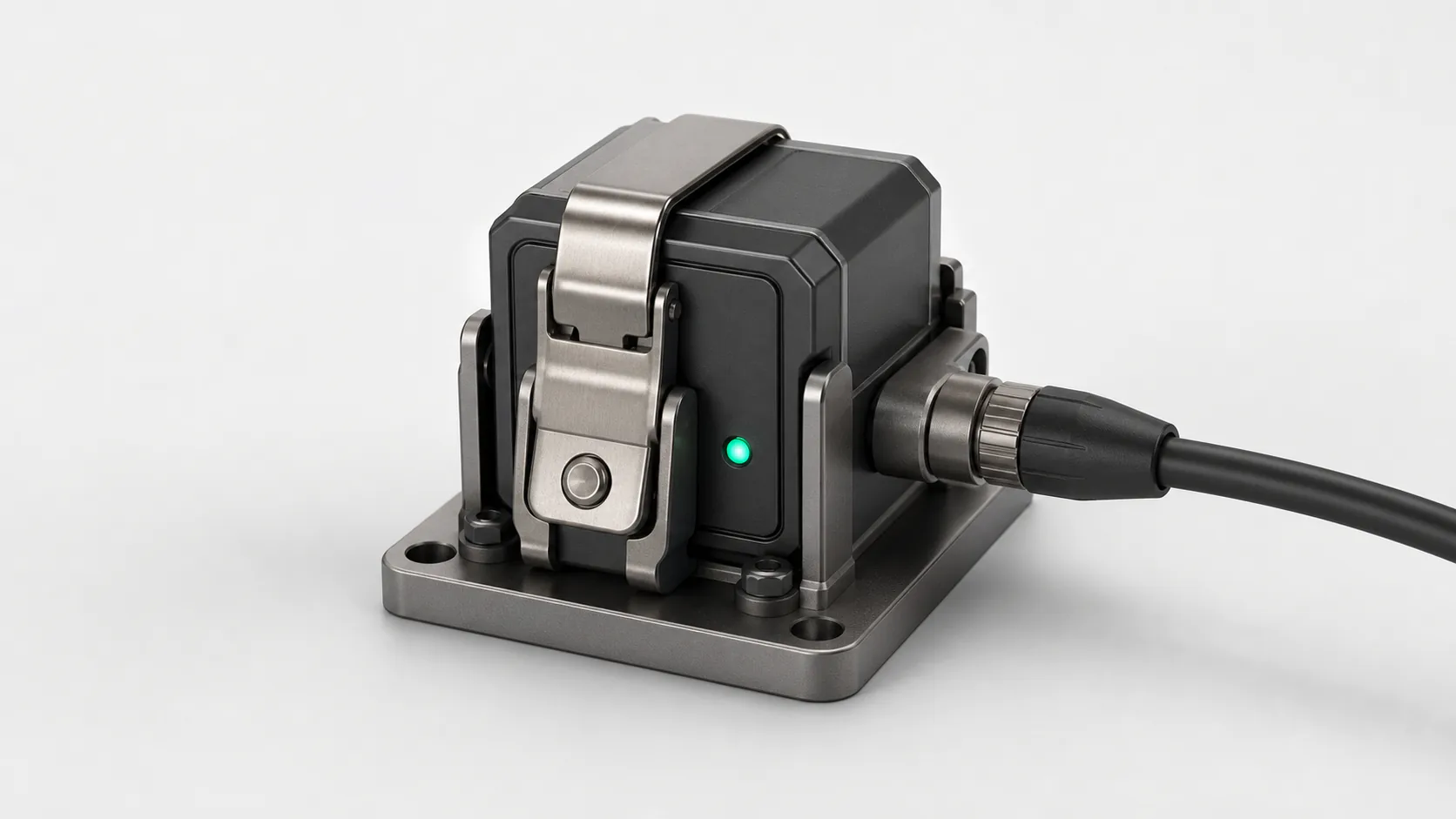 A compact terminal module secured by a local safety latch